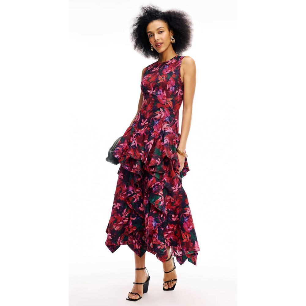 Ulla Johnson Pink Floral Mural Dress